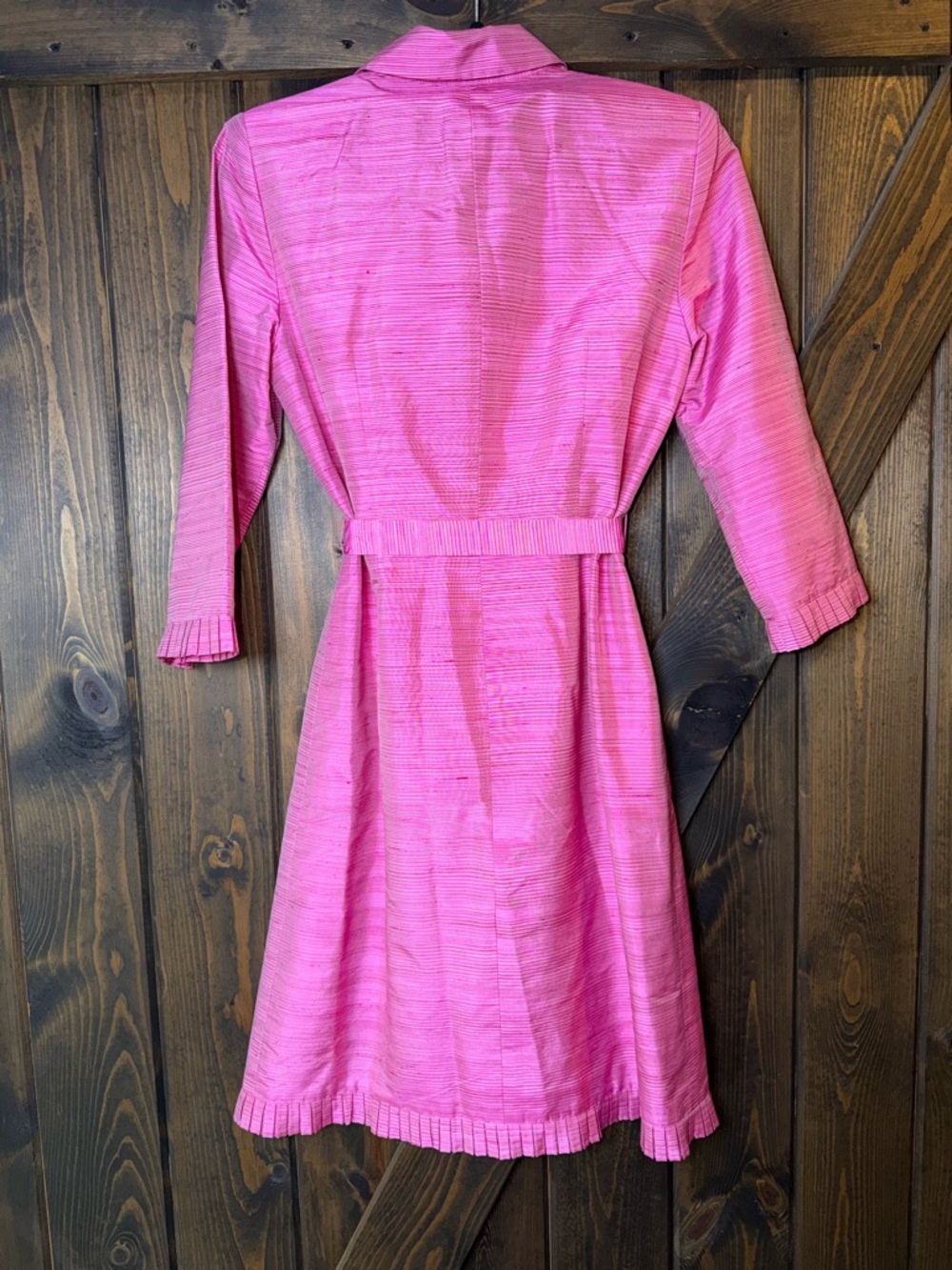 Due per Due 100% Silk Dupioni Shirt Dress - Picture 2 of 6